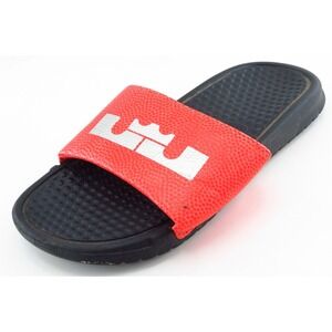Nike Boys Sandals Size 3 Orange‎ Synthetic Slide Comfort Shoes